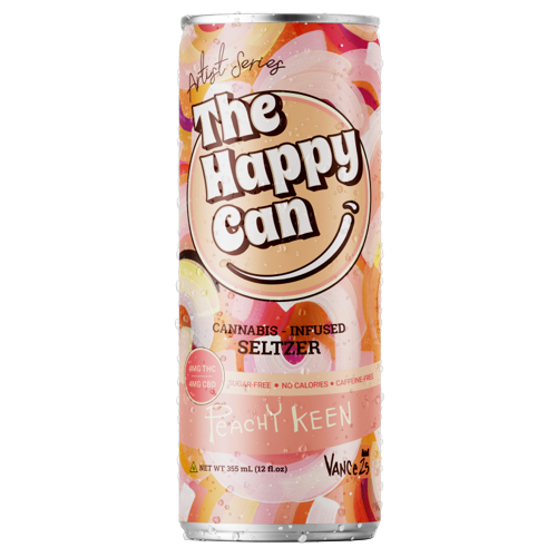 Peachy Keen THC Seltzer Peachy Keen - THC/CBD Peach Seltzer Designed by Local Iowa Artist Chris Vance
